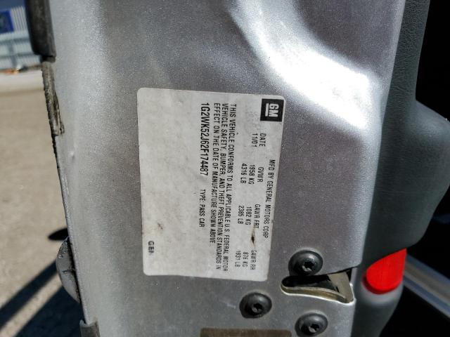 1G2WK52J62F174487 - 2002 PONTIAC GRAND PRIX ვერცხლისფერი ფოტო 10