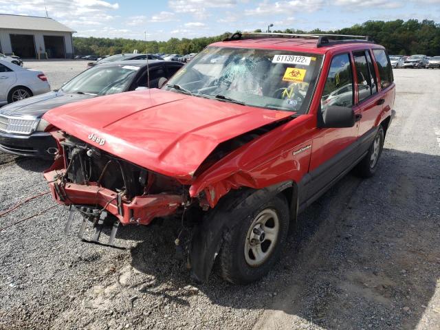 1J4GZ58Y4SC758995 - 1995 JEEP GRAND CHER RED photo 2