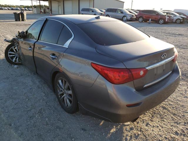 JN1BV7AP9EM672740 - 2014 INFINITI Q50 BASE GRAY photo 3