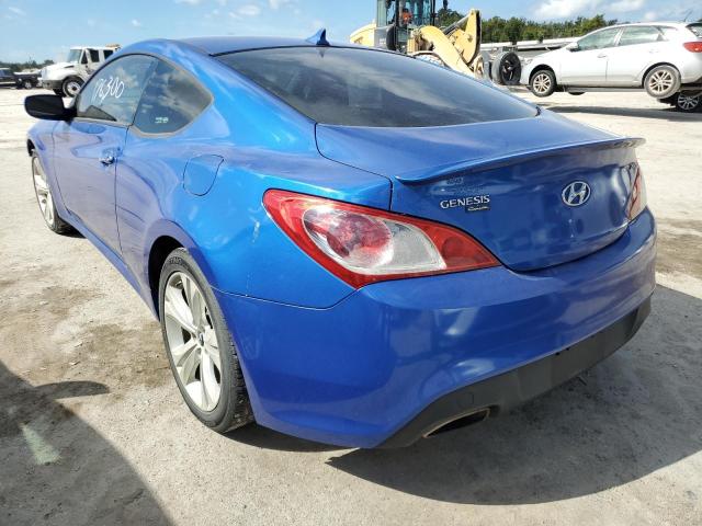 KMHHT6KDXBU044205 - 2011 HYUNDAI GENESIS CO BLUE photo 3