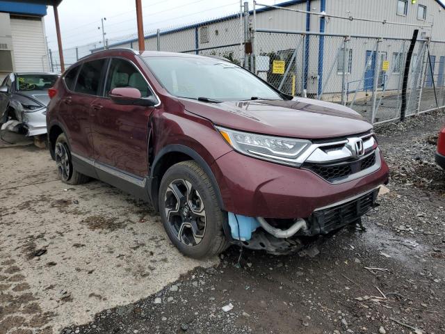 2HKRW2H92JH623323 - 2018 HONDA CR-V TOURI BURGUNDY photo 1