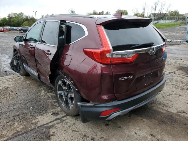 2HKRW2H92JH623323 - 2018 HONDA CR-V TOURI BURGUNDY photo 3