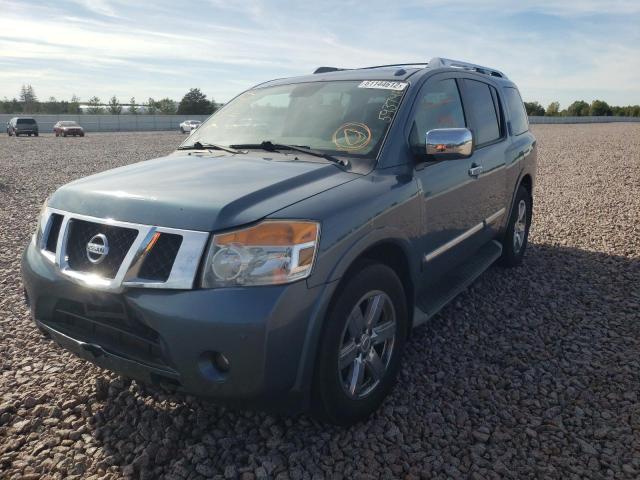 5N1BA0NF3CN608438 - 2012 NISSAN ARMADA SV BLUE photo 2