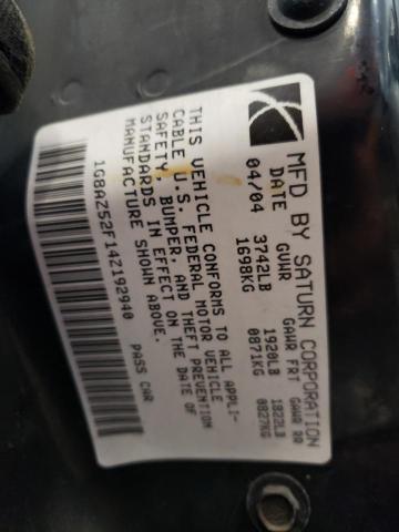 1G8AZ52F14Z192940 - 2004 SATURN ION LEVEL SILVER photo 10