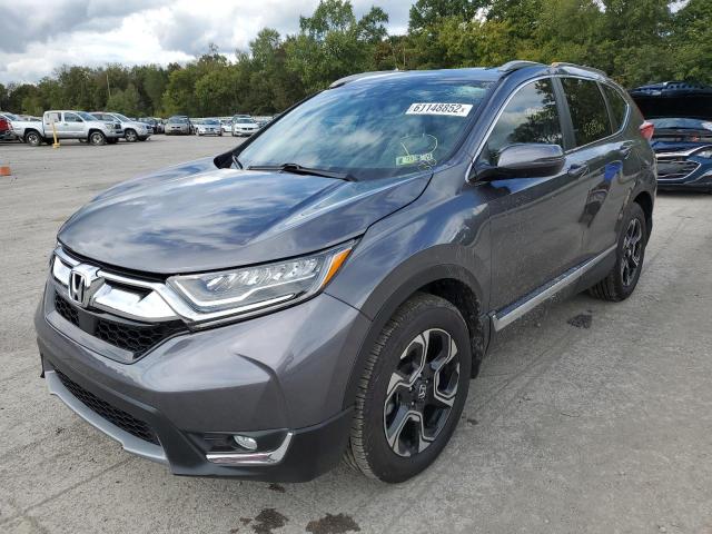 2HKRW2H94HH614651 - 2017 HONDA CR-V TOURI GRAY photo 2