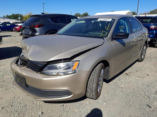 3VW2K7AJ0DM231855 - 2013 VOLKSWAGEN JETTA BASE TAN photo 2