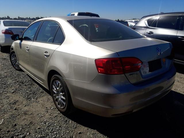 3VW2K7AJ0DM231855 - 2013 VOLKSWAGEN JETTA BASE TAN photo 3