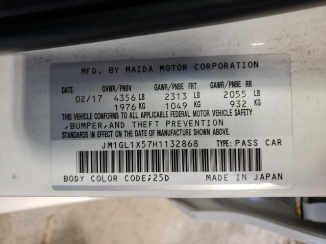 JM1GL1X57H1132868 - 2017 MAZDA 6 GRAND TO WHITE photo 10