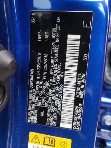 JTJYARBZ3J2110866 - 2018 LEXUS NX 300 BAS BLUE photo 10