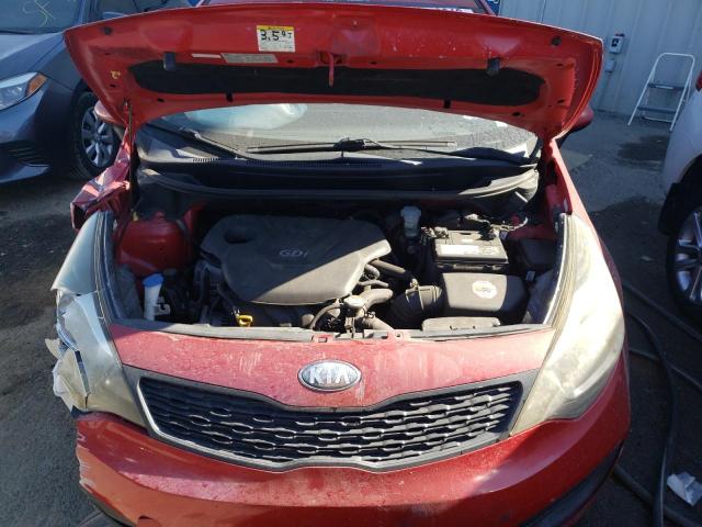 KNADM4A30D6220227 - 2013 KIA RIO LX RED photo 7