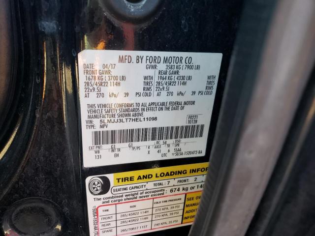 5LMJJ3LT7HEL11098 - 2017 LINCOLN NAVIGATOR შავი ფოტო 10