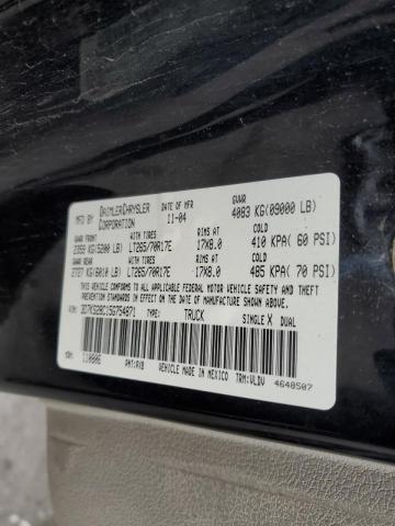 3D7KS28C15G754871 - 2005 DODGE RAM 2500 S Սև լուսանկար 10