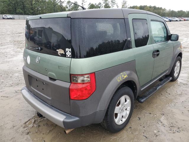 5J6YH28594L004733 - 2004 HONDA ELEMENT EX GREEN photo 4