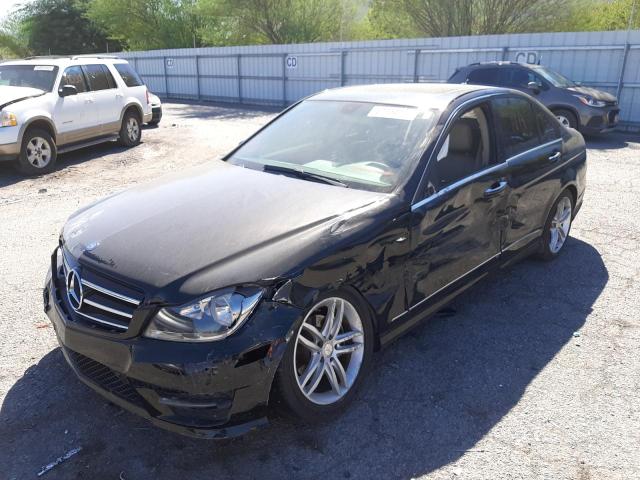 WDDGF4HB5EG213699 - 2014 MERCEDES-BENZ C250 BLACK photo 2