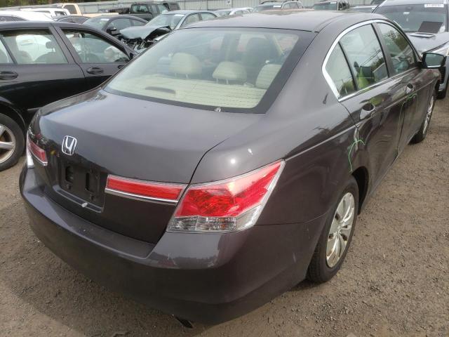 1HGCP2F37CA035267 - 2012 HONDA ACCORD LX BROWN photo 4