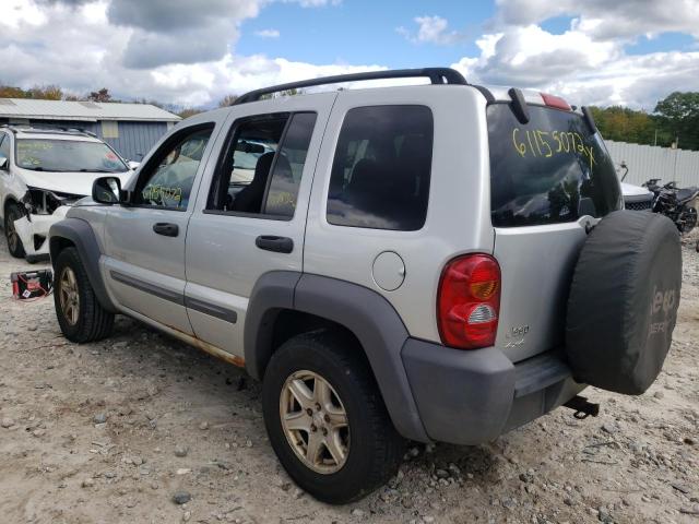 1J4GL48K24W125355 - 2004 JEEP LIBERTY SILVER photo 3