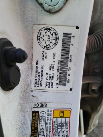 2HGFA1F67BH010260 - 2011 HONDA CIVIC LX-S أبيض صورة 10