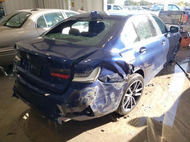 3MW5R7J05L8B07961 - 2020 BMW 330XI BLUE photo 4