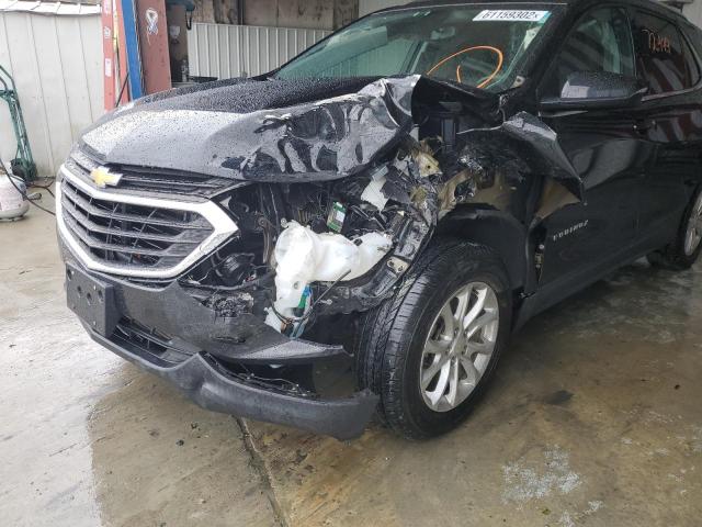 2GNAXSEV9J6105619 - 2018 CHEVROLET EQUINOX LT BLACK photo 9