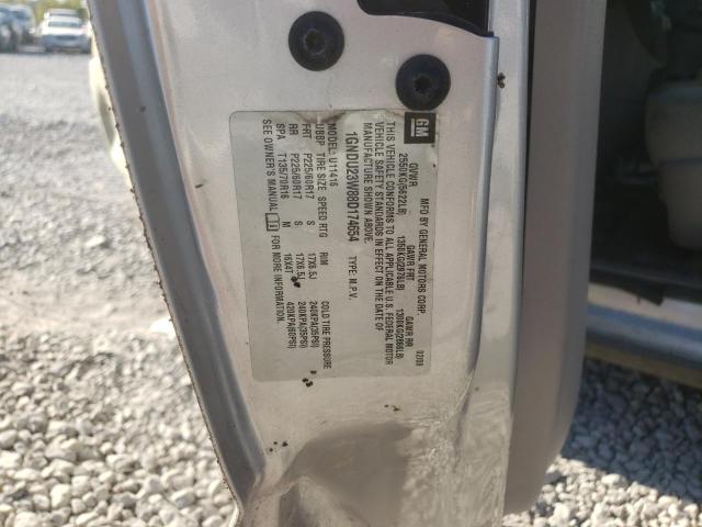 1GNDU23W88D174654 - 2008 CHEVROLET UPLANDER L ვერცხლისფერი ფოტო 10