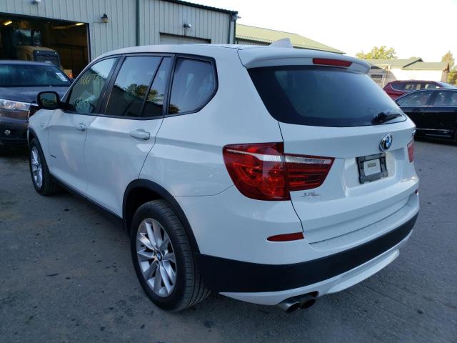 5UXWX9C53E0D35442 - 2014 BMW X3 XDRIVE2 WHITE photo 3