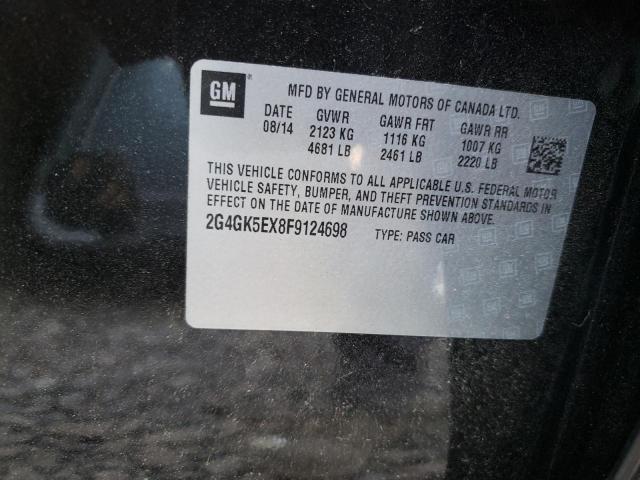 2G4GK5EX8F9124698 - 2015 BUICK REGAL 黑色 照片 10