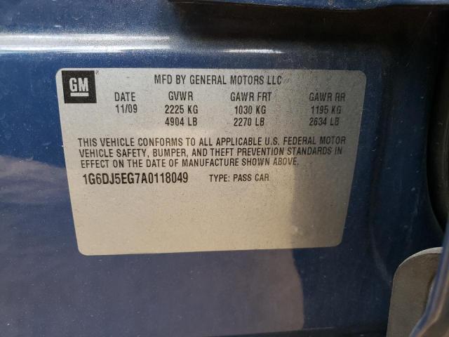 1G6DJ5EG7A0118049 - 2010 CADILLAC CTS PERFOR Mavi fotoğraf 10