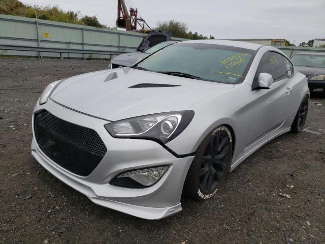 KMHHT6KJ7GU136949 - 2016 HYUNDAI GENESIS CO SILVER photo 2