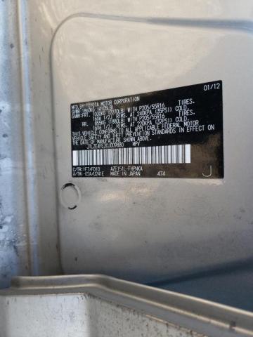 JTLZE4FE3CJ009880 - 2012 TOYOTA SCION XB Silber Foto 10