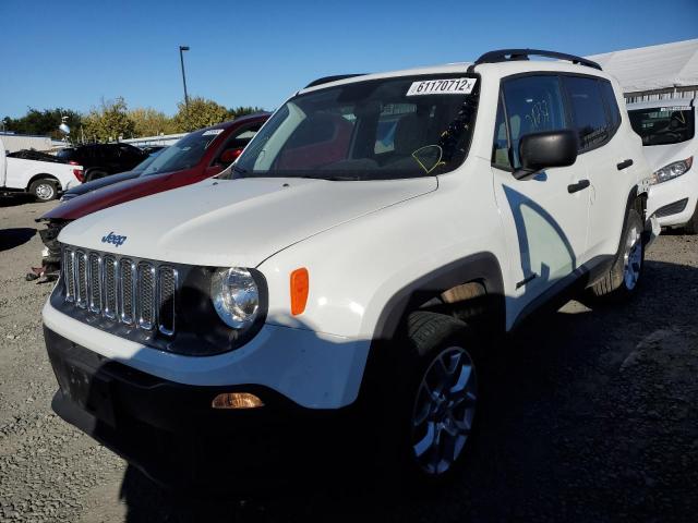 ZACCJBABXJPJ48445 - 2018 JEEP RENEGADE S WHITE photo 2