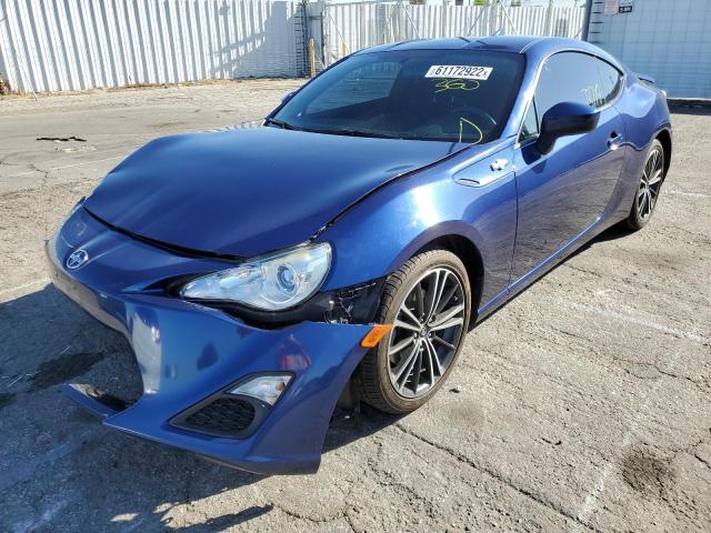 JF1ZNAA19F8708754 - 2015 TOYOTA SCION FR-S BLUE photo 2