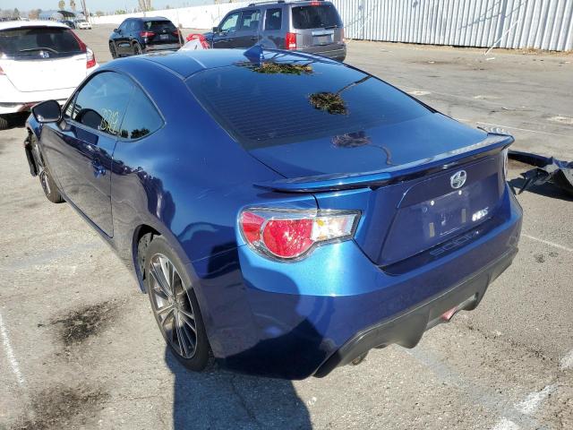 JF1ZNAA19F8708754 - 2015 TOYOTA SCION FR-S BLUE photo 3