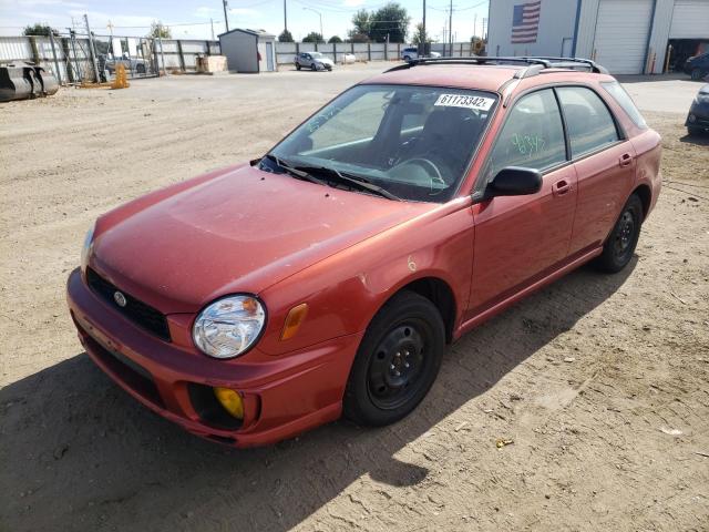 JF1GG655X2G801973 - 2002 SUBARU IMPREZA TS ORANGE photo 2