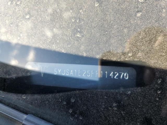 5YJSA1E25FF114270 - 2015 TESLA MODEL S Մոխրագույն լուսանկար 10