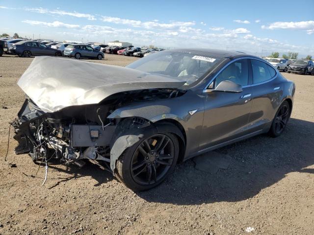 5YJSA1E25FF114270 - 2015 TESLA MODEL S Մոխրագույն լուսանկար 2