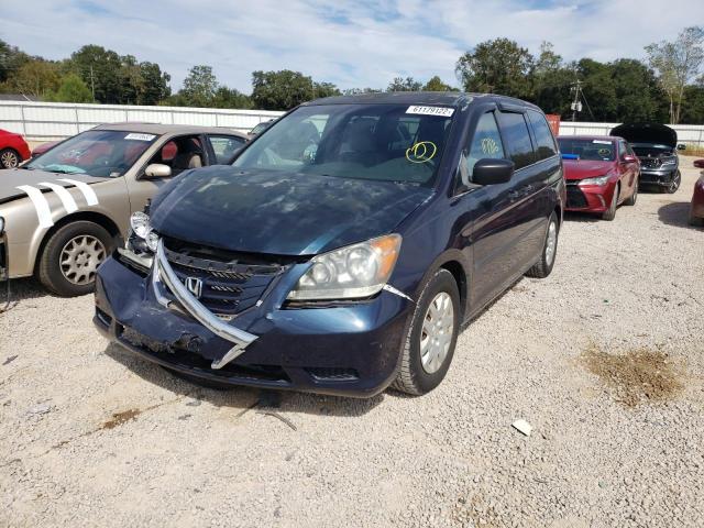 5FNRL3H22AB109276 - 2010 HONDA ODYSSEY LX BLUE photo 2