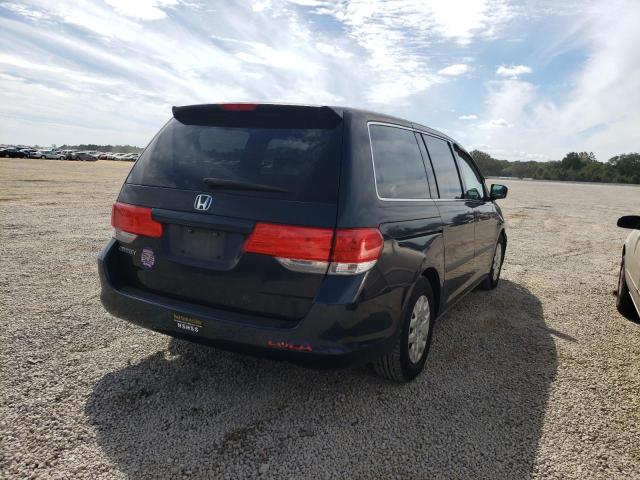 5FNRL3H22AB109276 - 2010 HONDA ODYSSEY LX BLUE photo 4