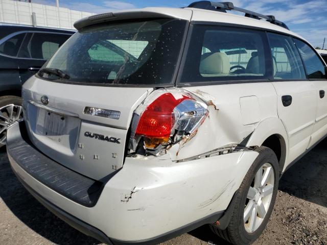 4S4BP61C377340062 - 2007 SUBARU LEGACY OUT WHITE photo 9