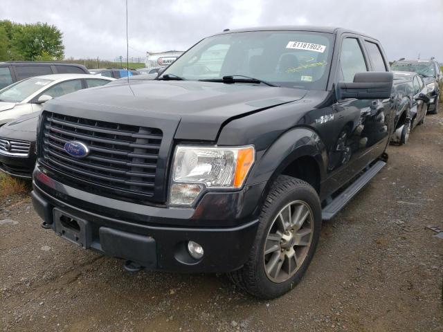 1FTFW1EF7EFA14039 - 2014 FORD F150 2WD BLACK photo 2