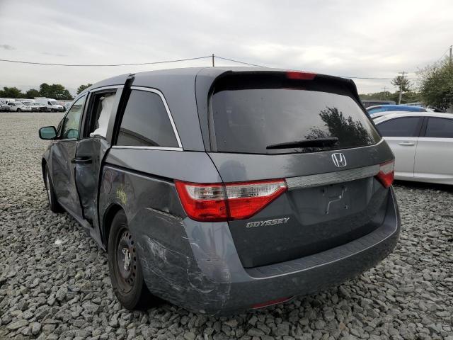 5FNRL5H25DB032208 - 2013 HONDA ODYSSEY LX GRAY photo 3