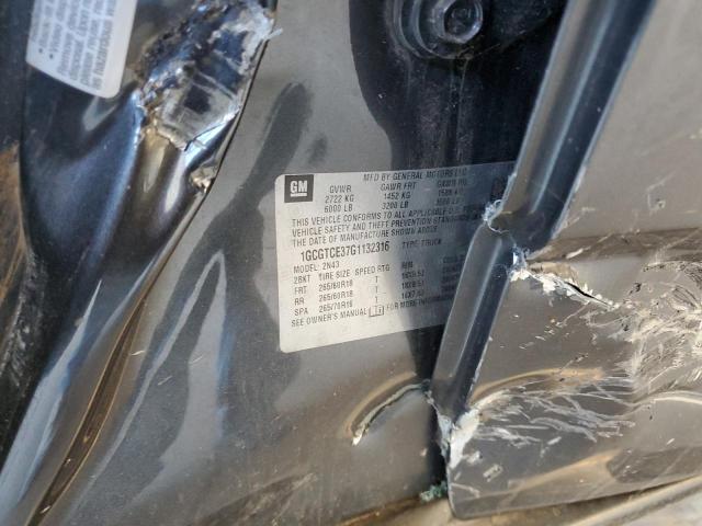 1GCGTCE37G1132316 - 2016 CHEVROLET COLORADO L CHARCOAL photo 10