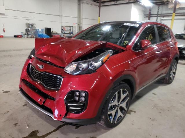 KNDPR3A66H7098902 - 2017 KIA SPORTAGE S RED photo 2