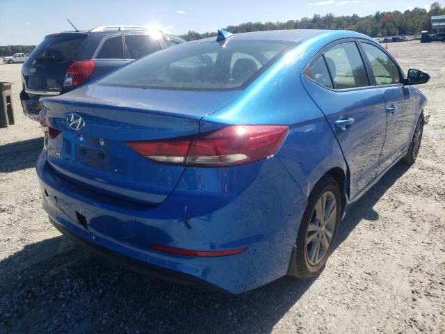 5NPD84LF9HH193796 - 2017 HYUNDAI ELANTRA SE BLUE photo 4