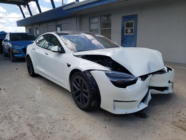 5YJSA1E67NF460760 - 2022 TESLA MODEL S Սպիտակ լուսանկար 1