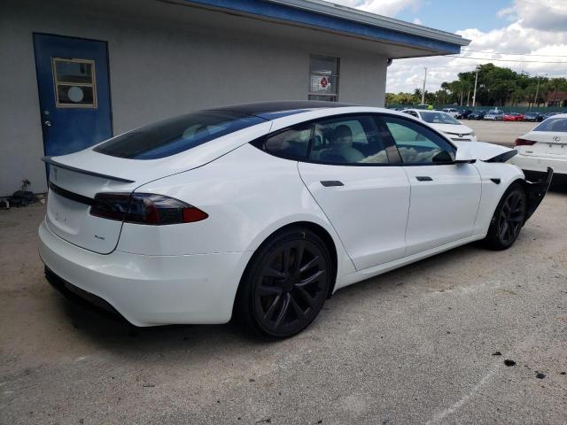 5YJSA1E67NF460760 - 2022 TESLA MODEL S Սպիտակ լուսանկար 4