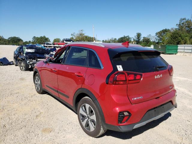 KNDCB3LCXN5512714 - 2022 KIA NIRO LX RED photo 3