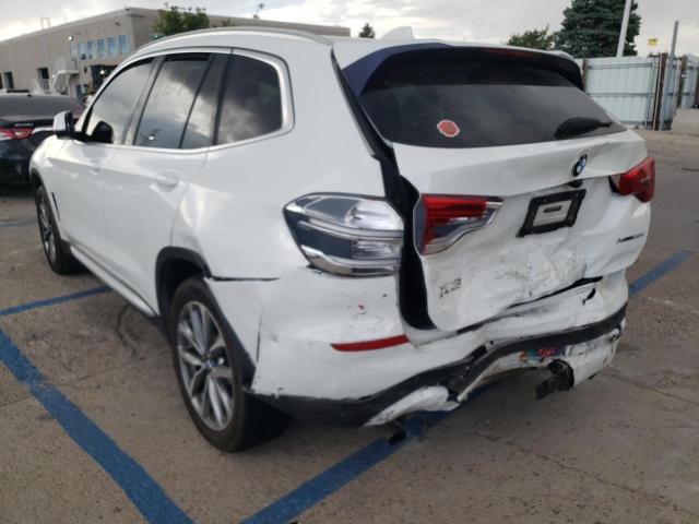 5UXTR9C5XKLD97945 - 2019 BMW X3 XDRIVE3 WHITE photo 3