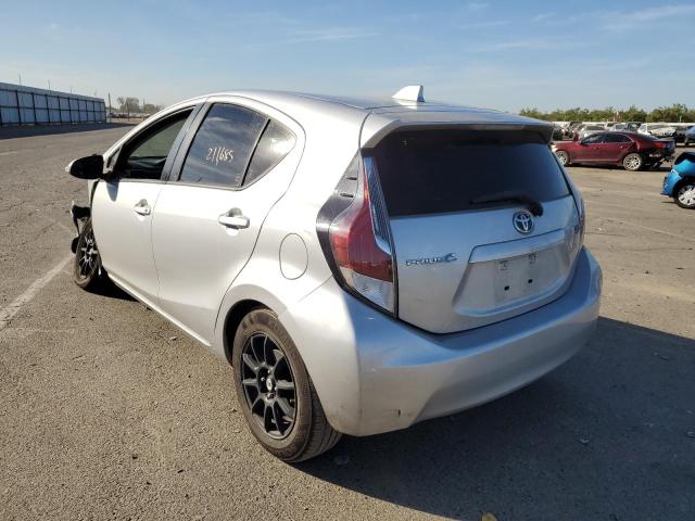 JTDKDTB32F1583650 - 2015 TOYOTA PRIUS C SILVER photo 3