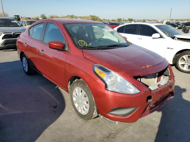 3N1CN7AP9KL834747 - 2019 NISSAN VERSA S BURGUNDY photo 1