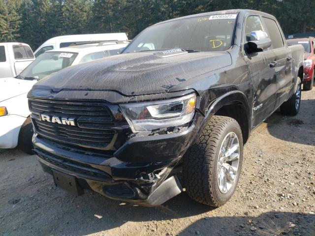 1C6SRFJTXKN636268 - 2019 RAM 1500 LARAM BLACK photo 2